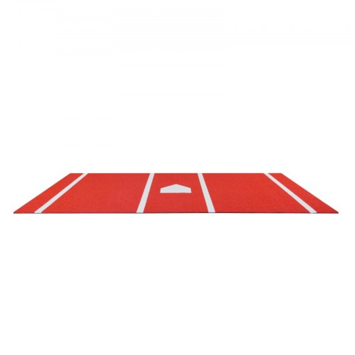VEVOR Baseball Hitting Mat, 366x183cm Batting Cage Mat, Batters Box Turf Mats, Softball Batting Practice Equipment with Home Plate and Anti Fade Turf, Φορητό βοήθημα προπόνησης για εσωτερικούς εξωτερικούς χώρους, κόκκινο