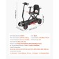 VEVOR 4-Wheel Electric Mobility Scooter για ενήλικες και ηλικιωμένους, ενσωματωμένο αναδιπλούμενο σκούτερ κινητικότητας με μεγάλη εμβέλεια 15KM, Αναπηρικό αμαξίδιο παντός εδάφους με ικανότητα αναρρίχησης 9° & μέγιστη φόρτωση 120kg