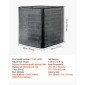 Κάλυμμα κλιματιστικού VEVOR, 711 x 711 x 812 mm Κάλυμμα εναλλασσόμενου ρεύματος για μονάδα κλιματισμού, διπλής στρώσης, αποσπώμενος θόλος, αδιάβροχο πολυεστέρας, Universal HVAC Protector για εξωτερική εξωτερική μονάδα AC, Μαύρο