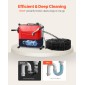 VEVOR Drain Cleaner Machine, 850W Electric Pipe Drain Cleaning Machine Sewer Snake with 14,5m x 16mm, 14m x 22mm, 5m x 9,5mm, 0,4m x 12mm Steel Spring Cable & 11 Cutters, Fit 20mm Dimeters