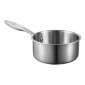 Κατσαρόλα VEVOR 1.5 QT, Κατσαρόλα από ανοξείδωτο ατσάλι με γυάλινο καπάκι, Αντικολλητικό ανοξείδωτο ατσάλι πολλαπλών χρήσεων Μικρό δοχείο μαγειρέματος με εργονομική λαβή, φιλικό για φούρνο, πλυντήριο πιάτων, επαγωγική κουζίνα