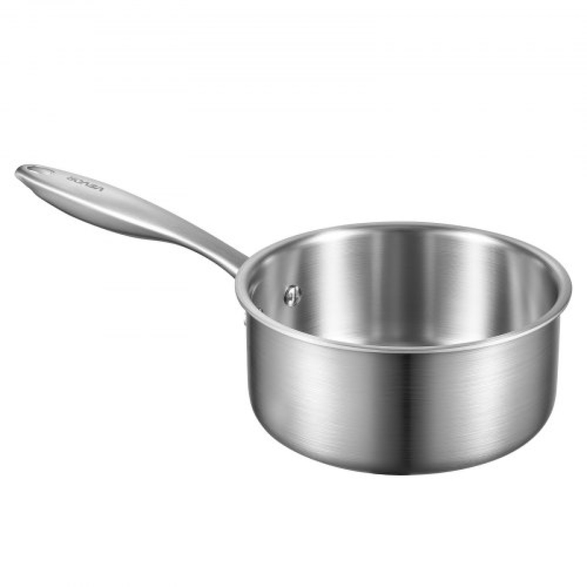 Κατσαρόλα VEVOR 1.5 QT, Κατσαρόλα από ανοξείδωτο ατσάλι με γυάλινο καπάκι, Αντικολλητικό ανοξείδωτο ατσάλι πολλαπλών χρήσεων Μικρό δοχείο μαγειρέματος με εργονομική λαβή, φιλικό για φούρνο, πλυντήριο πιάτων, επαγωγική κουζίνα