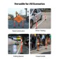 VEVOR 2 Pack Traffic Delineator Posts, Κώνοι ασφαλείας 871 mm με ζυγισμένη βάση, αντανακλαστικές λωρίδες και αλυσίδα, στύλοι οριοθέτησης βαρέως τύπου για εργοτάξιο, χώρος στάθμευσης, έλεγχος πλήθους, κόκκινο