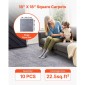 Πλακάκια μοκέτα VEVOR 457x457 mm, 10 συσκευασίες Τετράγωνο χαλί μοκέτα Αποσπώμενο & χωρίς φθορές, Αυτοκόλλητο δάπεδο σπιτιού με μαλακό βελούδινο επένδυση για κάλυψη 2,1 ㎡, Εύκολη DIY για Σαλόνι & Υπνοδωμάτιο, Γκρι