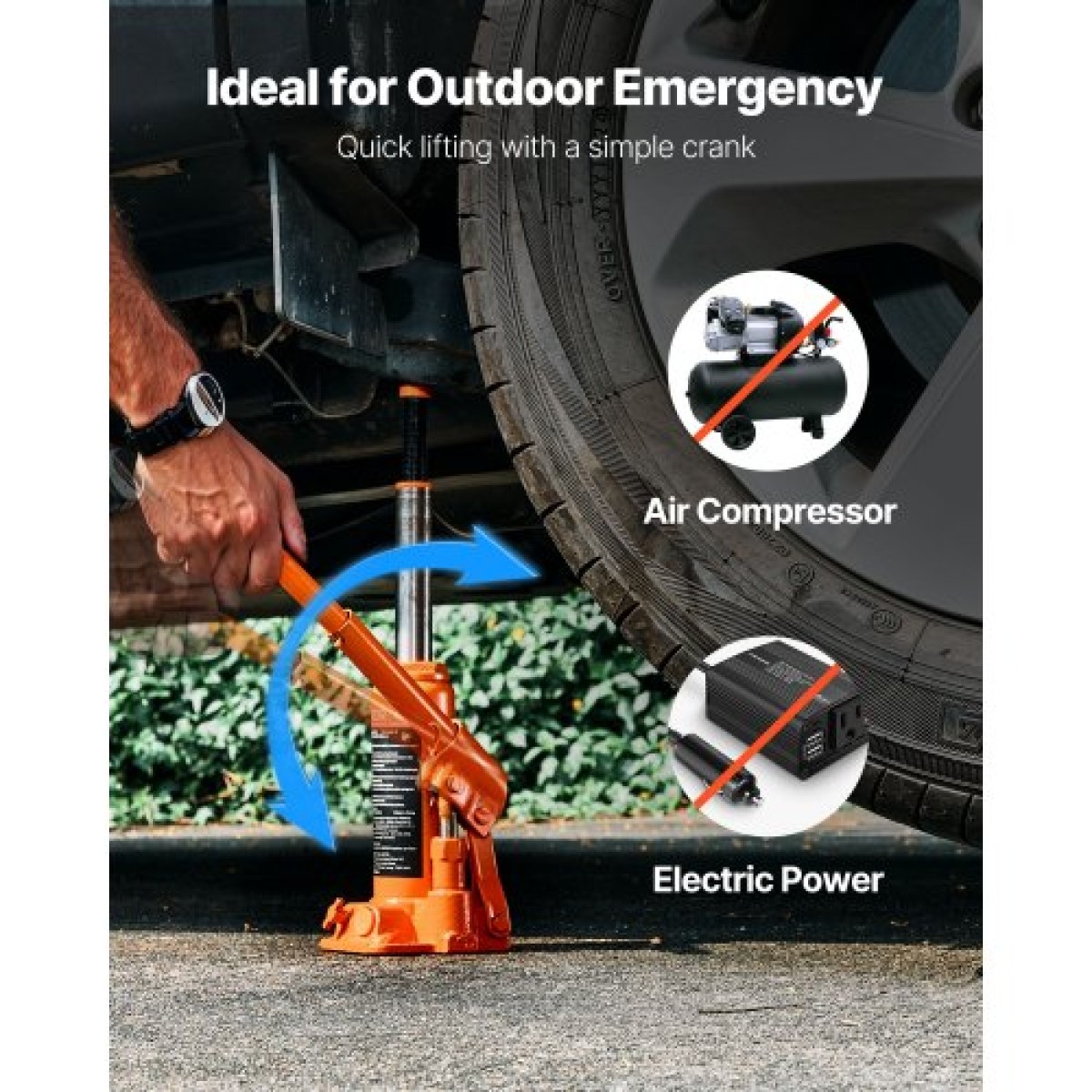 VEVOR Hydraulic Bottle Jack, χωρητικότητα φορτίου 4 τόννων, εύρος ανύψωσης 185-350 mm, βαρέως τύπου υδραυλική συγκολλημένη υποδοχή μπουκαλιών για αυτοκίνητο, SUV, Pickup, Auto Repair, House Lift and Agricultural Equipment, Πορτοκαλί