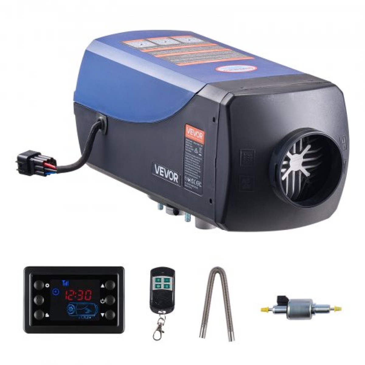 VEVOR Diesel Heater, 12-24V 5-8KW φορητός αερόθερμος ντίζελ με τηλεχειριστήριο και οθόνη LCD, γρήγορη θέρμανση χαμηλού θορύβου, μεγάλη δεξαμενή καυσίμου 10 L για οχήματα, φορτηγά, RV, τροχόσπιτα και φορτηγά