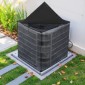 Κάλυμμα κλιματιστικού VEVOR, 812 x 812 x 914 mm Κάλυμμα εναλλασσόμενου ρεύματος για μονάδα κλιματισμού, διπλής στρώσης, αποσπώμενος θόλος, αδιάβροχο πολυεστέρας, Universal HVAC Protector για εξωτερική εξωτερική μονάδα AC, Μαύρο