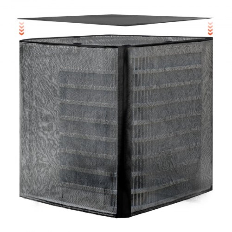 Κάλυμμα κλιματιστικού VEVOR, 812 x 812 x 914 mm Κάλυμμα εναλλασσόμενου ρεύματος για μονάδα κλιματισμού, διπλής στρώσης, αποσπώμενος θόλος, αδιάβροχο πολυεστέρας, Universal HVAC Protector για εξωτερική εξωτερική μονάδα AC, Μαύρο