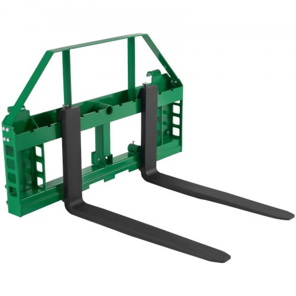 VEVOR Skid Steer Pallet Forks, 1814 kg Rated Load Capacity, Pallet Fork Frame Attachment with 122 cm Pallet Forks Forklift Blades, 50.8 mm Hitch Receiver & Spear Sleeves, Fit for JD Tractors