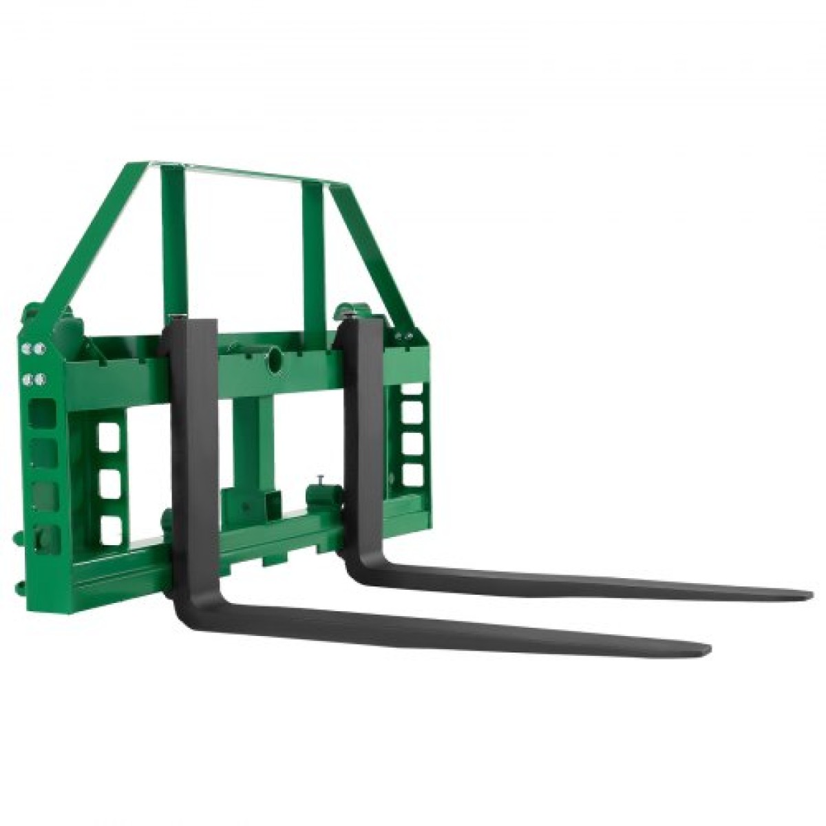 Πιρούνια παλετών VEVOR Skid Steer, 1814 kg Ονομαστική χωρητικότητα φορτίου, Εξάρτημα πλαισίου πιρουνιού παλέτας με λεπίδες περονοφόρου περονοφόρου παλέτας 122 cm, Δέκτης κοτσαδόρου 50,8 mm και μανίκια λόγχης, Κατάλληλο για τρακτέρ JD