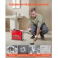 VEVOR Drain Cleaner Machine, 390W 1400RPM Electric Pipe Drain Cleaning Machine Sewer Snake with 12m x 16mm, 4.5m x 16mm & 8m x 9.5mm Steel Spring Cable and 6 Cutters, Fit 50-110 Pipes Dima