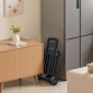 Πτυσσόμενο Χειρόφορο VEVOR, Χωρητικότητα 131,5 κιλών, Πτυσσόμενο καρότσι αποσκευών με 4 ρόδες, 2 ελαστικά σχοινιά & επεκτεινόμενη βάση, Utility Dolly Platform Cart for Airport Travel Boggage Moving, Μαύρο
