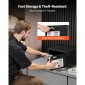 Χρηματοκιβώτιο VEVOR 0.6 Κυβικά πόδια, Θυρίδα ασφαλείας Drop Slot με κωδικό πρόσβασης και περιστροφικό πόμολο, βαρέως τύπου συμπαγές αποθετήριο μετρητών με μπροστινή υποδοχή κλειδαριάς για μετρητά, τραπεζικά δελτία, κοσμήματα, έγγραφα, λογαριασμοί, μαύρο