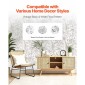 Ταπετσαρία VEVOR Peel and Stick, 45cm x 10m Χαρτί επαφής White Line Art Botanical Floral Waterpoof Αυτοκόλλητο, Εύκολο στο καθάρισμα Διακοσμητικό Ρολό Βινυλίου Τοίχου για Υπνοδωμάτιο Κουζίνα Γραφείο Μπάνιο