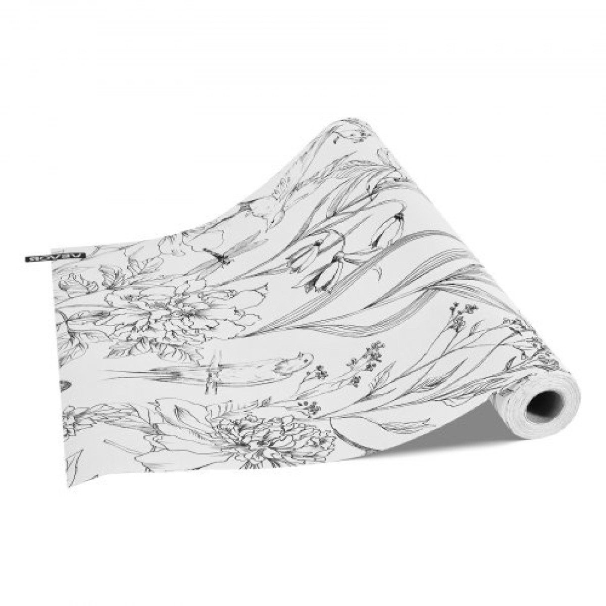 Ταπετσαρία VEVOR Peel and Stick, 45cm x 10m Χαρτί επαφής White Line Art Botanical Floral Waterpoof Αυτοκόλλητο, Εύκολο στο καθάρισμα Διακοσμητικό Ρολό Βινυλίου Τοίχου για Υπνοδωμάτιο Κουζίνα Γραφείο Μπάνιο