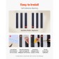 Ταπετσαρία VEVOR Peel and Stick, 45cm x 15m Χαρτί Επαφής Μαύρο Λευκό Μοντέρνο Γεωμετρικό Αδιάβροχο Αυτοκόλλητο, Εύκολο Καθαρισμός Τοίχου Διακοσμητικό Ρολό Βινυλίου για Υπνοδωμάτιο Κουζίνα Γραφείο Μπάνιο