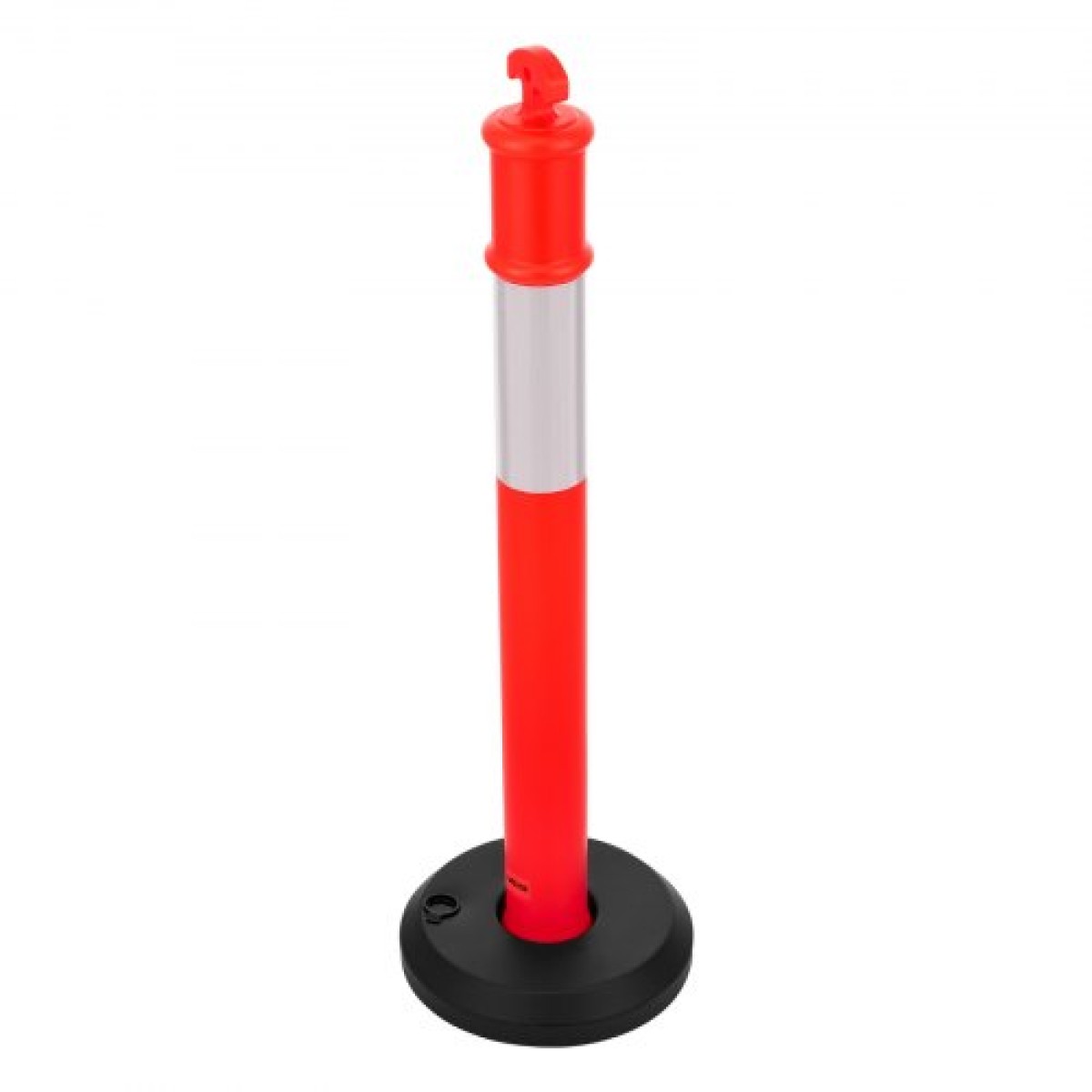 VEVOR 6 Pack Traffic Delineator Posts, 1140 mm Traffic Safety Cones with fillable Base and Refleks strips, Heavy Duty Delineator Posts for Construction, Parking, Crowd Control, Red