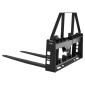 Πιρούνια παλετών VEVOR Skid Steer, ονομαστική χωρητικότητα 1814 kg, Εξάρτημα πλαισίου από πιρούνια παλέτας με λεπίδες περονοφόρου περονοφόρου περονοφόρου παλέτας 122 cm, δέκτης κοτσαδόρου 50,8 mm και μανίκια λόγχης, προσαρμοσμένη για ολισθητήρες, τρακτέρ