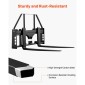 Πιρούνια παλετών VEVOR Skid Steer, ονομαστική χωρητικότητα 1814 kg, Εξάρτημα πλαισίου από πιρούνια παλέτας με λεπίδες περονοφόρου περονοφόρου περονοφόρου παλέτας 122 cm, δέκτης κοτσαδόρου 50,8 mm και μανίκια λόγχης, προσαρμοσμένη για ολισθητήρες, τρακτέρ
