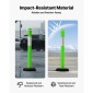 VEVOR 3 Pack Traffic Delineator Posts, 1140 mm Traffic Safety Cones with fillable Base and Refleks strips, Heavy Duty Delineator Posts for Construction, Parking, Crowd Control, Green