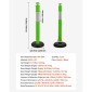 VEVOR 3 Pack Traffic Delineator Posts, 1140 mm Traffic Safety Cones with fillable Base and Refleks strips, Heavy Duty Delineator Posts for Construction, Parking, Crowd Control, Green