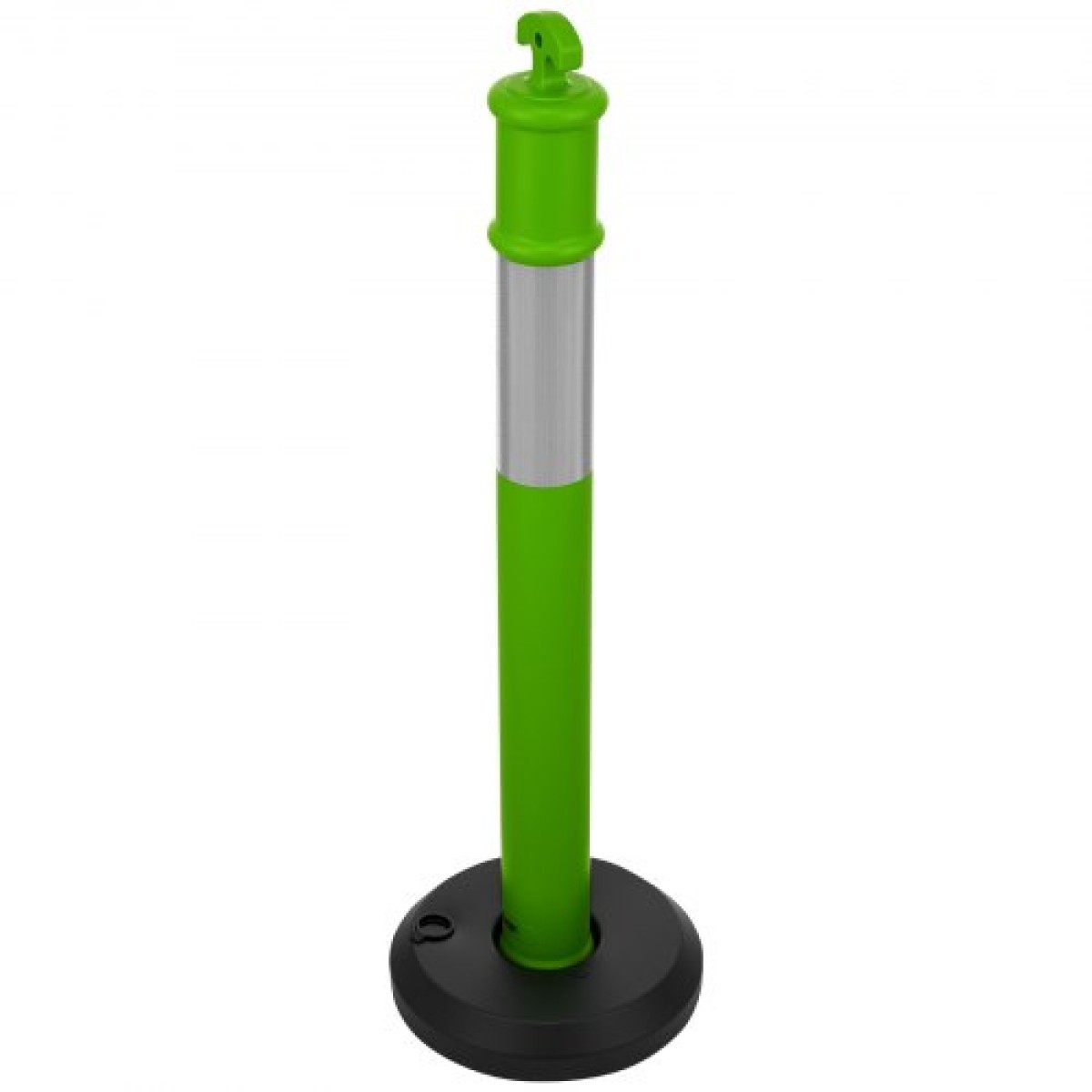 VEVOR 3 Pack Traffic Delineator Posts, 1140 mm Traffic Safety Cones with fillable Base and Refleks strips, Heavy Duty Delineator Posts for Construction, Parking, Crowd Control, Green