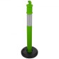 VEVOR 3 Pack Traffic Delineator Posts, 1140 mm Traffic Safety Cones with fillable Base and Refleks strips, Heavy Duty Delineator Posts for Construction, Parking, Crowd Control, Green