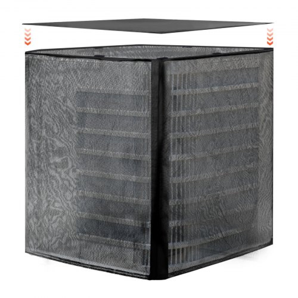 Κάλυμμα κλιματιστικού VEVOR, 914 x 914 x 1010 mm Κάλυμμα εναλλασσόμενου ρεύματος για μονάδα κλιματισμού, διπλής στρώσης, αποσπώμενος θόλος, αδιάβροχο πολυεστέρας, Universal HVAC Protector για εξωτερική εξωτερική μονάδα AC, Μαύρο