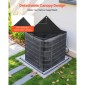 Κάλυμμα κλιματιστικού VEVOR, 914 x 914 x 1010 mm Κάλυμμα εναλλασσόμενου ρεύματος για μονάδα κλιματισμού, διπλής στρώσης, αποσπώμενος θόλος, αδιάβροχο πολυεστέρας, Universal HVAC Protector για εξωτερική εξωτερική μονάδα AC, Μαύρο