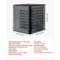 Κάλυμμα κλιματιστικού VEVOR, 914 x 914 x 1010 mm Κάλυμμα εναλλασσόμενου ρεύματος για μονάδα κλιματισμού, διπλής στρώσης, αποσπώμενος θόλος, αδιάβροχο πολυεστέρας, Universal HVAC Protector για εξωτερική εξωτερική μονάδα AC, Μαύρο
