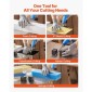 VEVOR Hot Knife Foam Cutter, Ηλεκτρικό εργαλείο κοπής αφρού 200W, 50℃ - 500℃ Ρυθμιζόμενο κόφτη από φελιζόλ με λεπίδες κοπής 150mm & 200mm για σανίδα KT, Πολυαιθυλένιο, Σφουγγάρι, Καουτσούκ - Περιλαμβάνεται κιβώτιο εργαλείων