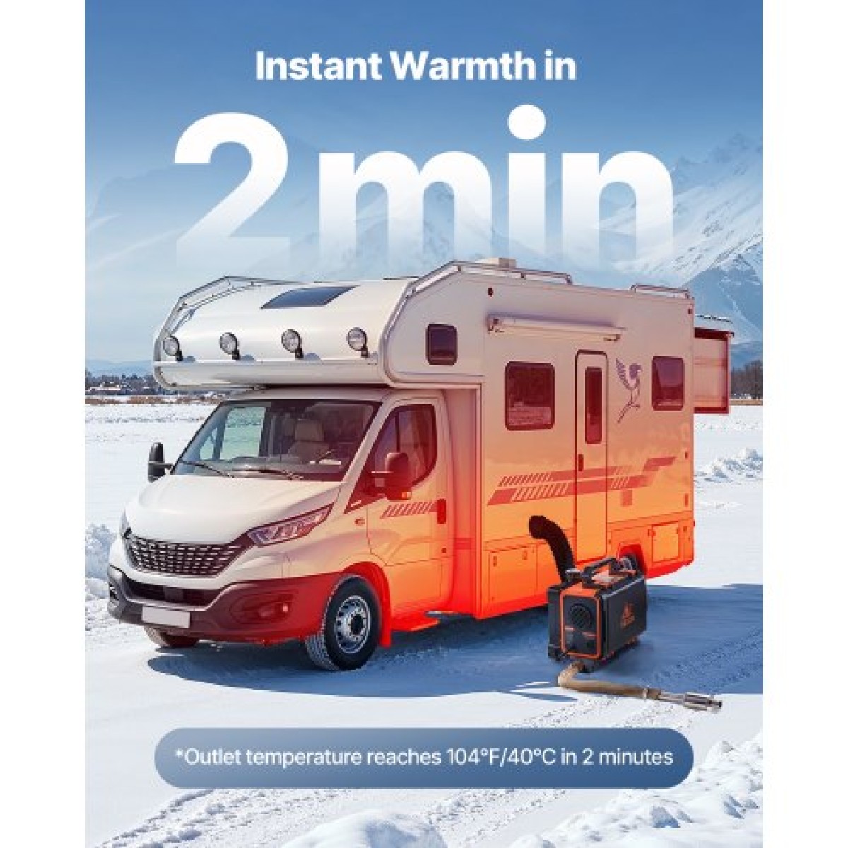 VEVOR Diesel Heater, 5-8KW, DC 12V/24V, All in One Φορητός αερόθερμος ντίζελ με τηλεχειριστήριο και οθόνη LCD, γρήγορη θέρμανση χαμηλού θορύβου, δεξαμενή καυσίμου 4,5 L για φορτηγά, φορτηγά, RV, τροχόσπιτα και γκαράζ