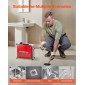 Μηχάνημα καθαρισμού αποχέτευσης VEVOR, 500W 1400RPM Μηχάνημα καθαρισμού αποχέτευσης ηλεκτρικών σωλήνων Sewer Snake with 40m x 16mm, 5m x 9.5mm & 0.4m x 12mm Steel Spring Cable and 6 Cutters, Fit 50-110 Pipes Diemeter