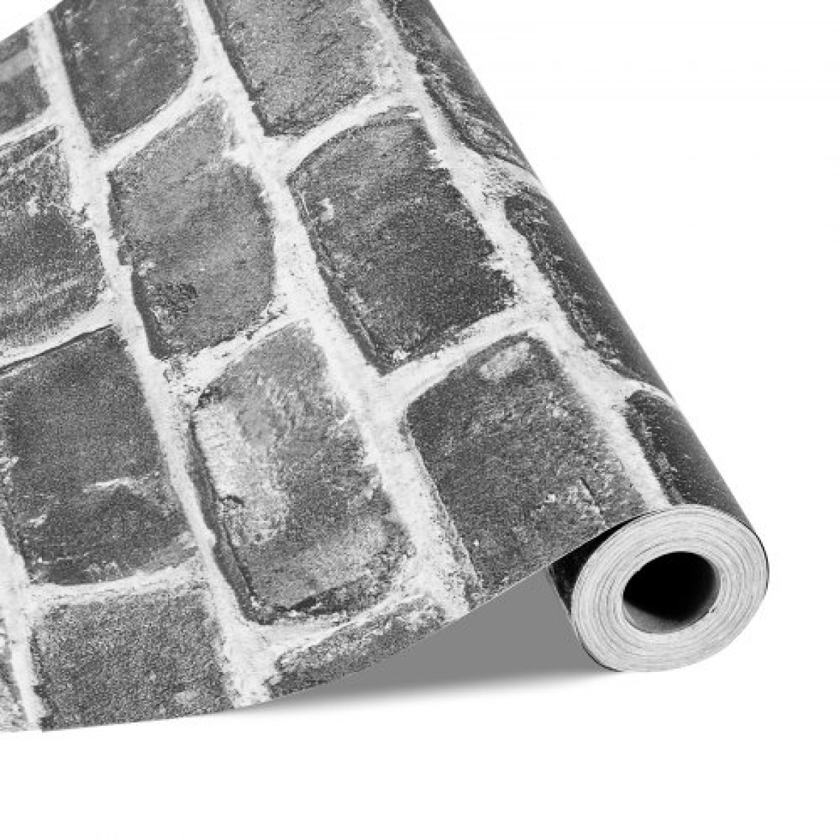 Ταπετσαρία VEVOR Peel and Stick, 45cm x 10m Χαρτί Επαφής Γκρι Τούβλο Waterpoof Αυτοκόλλητο, Εύκολο στο καθάρισμα & ξεφλούδισμα τοίχου Διακοσμητικό ρολό βινυλίου για υπνοδωμάτιο κουζίνα γραφείο γραφείο μπάνιου