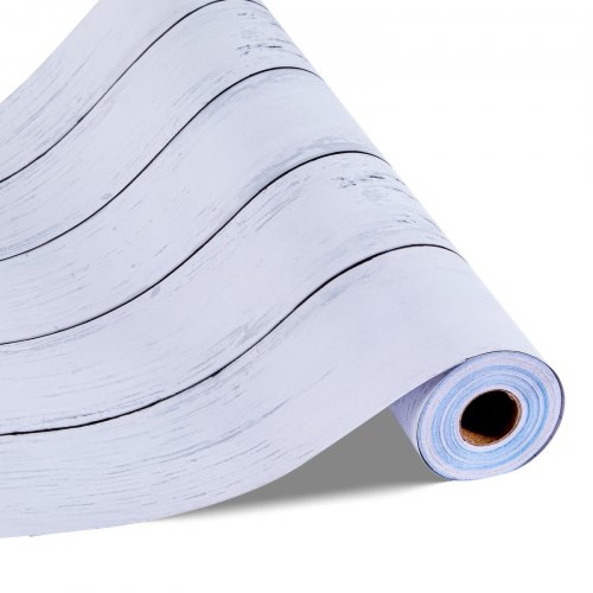 Ταπετσαρία VEVOR Peel and Stick, 45cm x 12m Χαρτί επαφής Λευκό ξύλο με υφή Waterpoof Αυτοκόλλητο, Εύκολο στο καθάρισμα & ξεφλούδισμα τοίχου Διακοσμητικό ρολό βινυλίου για υπνοδωμάτιο κουζίνα γραφείο γραφείο μπάνιου