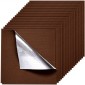 VEVOR Πλακάκια Μοκέτας 610x610 mm, 20 ΤΕΜ Χαλιά με ξεφλούδισμα και ραβδί τετράγωνο χαλί, αυτοκόλλητο εμπορικό δάπεδο με μαλακή επένδυση για κάλυμμα χωρίς ραφή 7.4㎡, Εύκολη αντικατάσταση για το γραφείο του σαλονιού, σκούρο καφέ