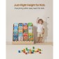 Βιβλιοθήκη VEVOR Montessori, Παιδικό ράφι 5 επιπέδων, Βιβλιοθήκη για νήπια με μπροστινή όψη, Διπλοί γάντζοι για κρεμαστά σακίδια, ράφι για μωρά για παιδικό δωμάτιο, σαλόνι, είσοδος, νηπιαγωγείο, προσχολική ηλικία