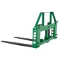 Πιρούνια παλετών VEVOR Skid Steer, 1814 kg Ονομαστική χωρητικότητα φορτίου, Εξάρτημα πλαισίου πιρουνιού παλετών με λεπίδες περονοφόρου περονοφόρου περονοφόρου παλέτας 915 mm, δέκτης κοτσαδόρου 50,8 mm και μανίκια λόγχης, κατάλληλο για τρακτέρ JD