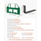 Πιρούνια παλετών VEVOR Skid Steer, 1814 kg Ονομαστική χωρητικότητα φορτίου, Εξάρτημα πλαισίου πιρουνιού παλετών με λεπίδες περονοφόρου περονοφόρου περονοφόρου παλέτας 915 mm, δέκτης κοτσαδόρου 50,8 mm και μανίκια λόγχης, κατάλληλο για τρακτέρ JD