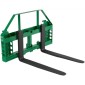 Πιρούνια παλετών VEVOR Skid Steer, 1814 kg Ονομαστική χωρητικότητα φορτίου, Εξάρτημα πλαισίου πιρουνιού παλετών με λεπίδες περονοφόρου περονοφόρου περονοφόρου παλέτας 915 mm, δέκτης κοτσαδόρου 50,8 mm και μανίκια λόγχης, κατάλληλο για τρακτέρ JD