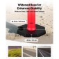 VEVOR 2 Pack Traffic Delineator Posts, 1140 mm Traffic Safety Cons with σταθμισμένη βάση και αντανακλαστικές λωρίδες, Heavy Duty Delineator Posts για εργοτάξιο, Χώρος στάθμευσης, Crowd Control, κόκκινο