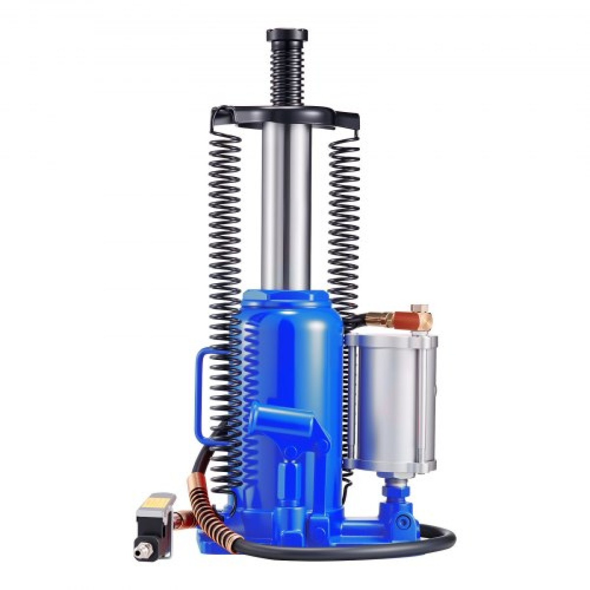 VEVOR Air Hydraulic Bottle Jack, χωρητικότητα φόρτωσης 20 τόννων, εύρος ανύψωσης 260-495 mm, πεπιεσμένος αέρας/χειροκίνητος συγκολλημένος γρύλος φιάλης βαρέως τύπου με αντλία για αυτοκίνητο, Pickup, Truck, RV, SUV, Auto Repair, House Lift, Μπλε