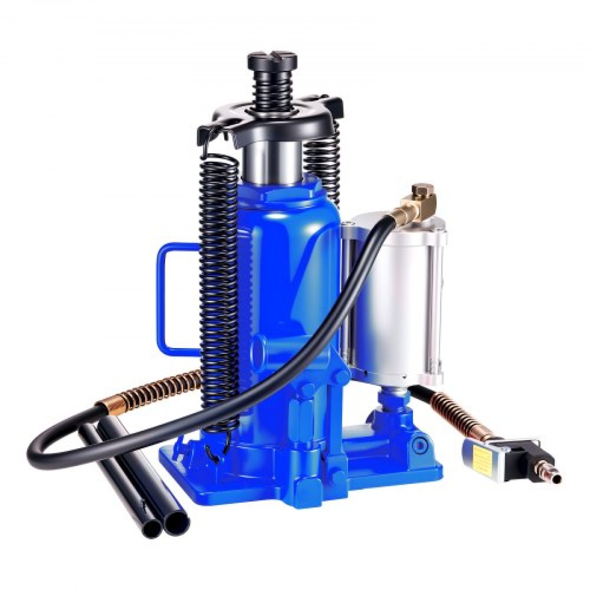 VEVOR Air Hydraulic Bottle Jack, χωρητικότητα φόρτωσης 20 τόννων, εύρος ανύψωσης 260-495 mm, πεπιεσμένος αέρας/χειροκίνητος συγκολλημένος γρύλος φιάλης βαρέως τύπου με αντλία για αυτοκίνητο, Pickup, Truck, RV, SUV, Auto Repair, House Lift, Μπλε