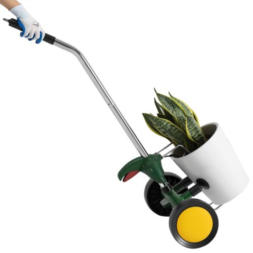 VEVOR Garden Pot Mover, Heavy Duty Plant Dolly Cart με ρυθμιζόμενο βραχίονα λαβής, μέγιστη χωρητικότητα βάρους 65 kg, Potted Plant Mover Dolly με βεντούζα και ασφαλή κλειδαριά, Ταιριάζει για χρήση σε εσωτερικούς και εξωτερικούς χώρους