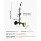 VEVOR Garden Pot Mover, Heavy Duty Plant Dolly Cart με ρυθμιζόμενο βραχίονα λαβής, μέγιστη χωρητικότητα βάρους 65 kg, Potted Plant Mover Dolly με βεντούζα και ασφαλή κλειδαριά, Ταιριάζει για χρήση σε εσωτερικούς και εξωτερικούς χώρους