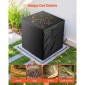 Κάλυμμα κλιματιστικού VEVOR, 960 x 960 x 1010 mm Κάλυμμα εναλλασσόμενου ρεύματος για μονάδα κλιματισμού, τριών στρωμάτων, αδιάβροχο πολυεστερικό ύφασμα, αερισμός πλέγματος, Universal Defender για εξωτερική εξωτερική μονάδα AC, Μαύρο