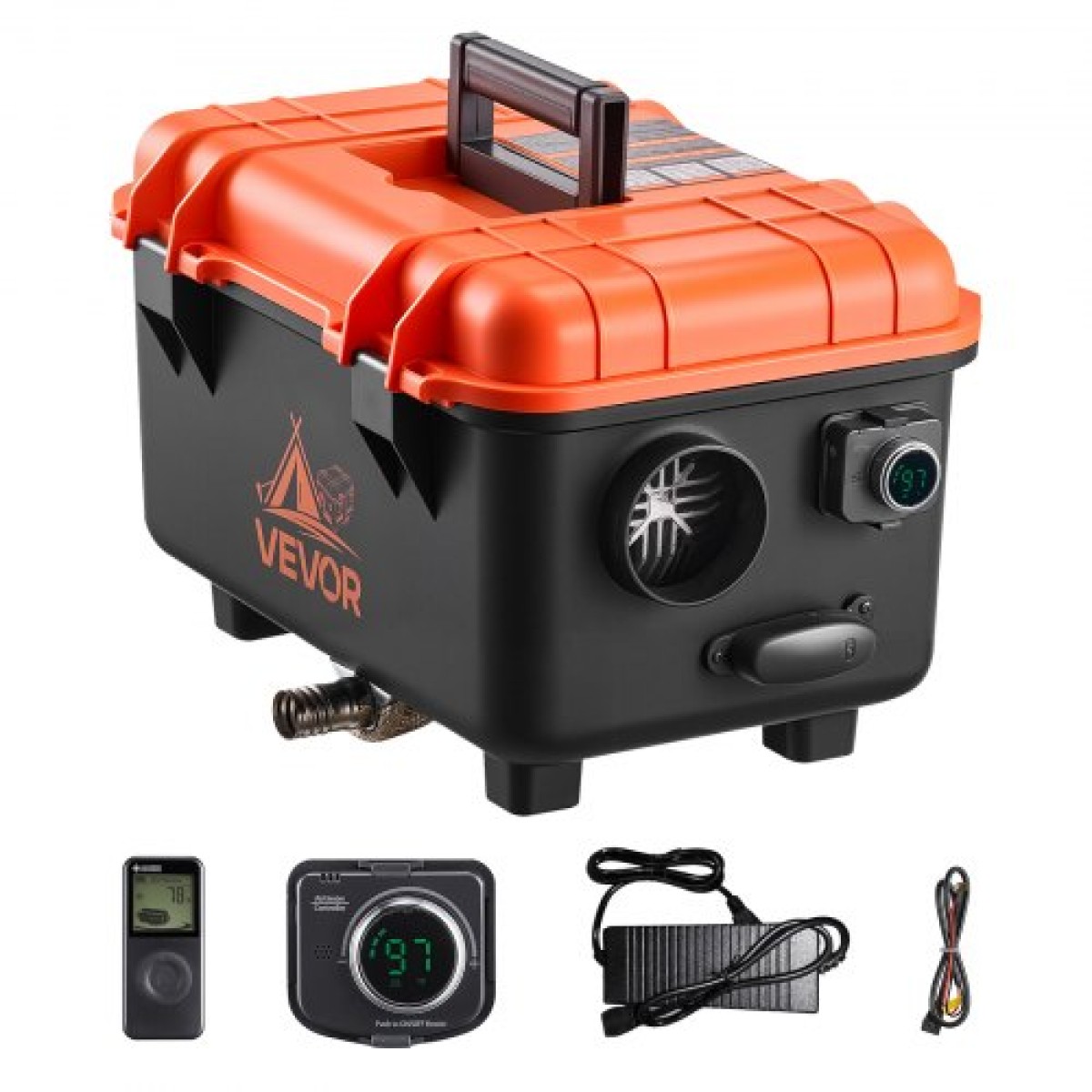 VEVOR Diesel Heater, 5-8KW, DC 12V/24V, All in One φορητός αερόθερμος ντίζελ με τηλεχειριστήριο και οθόνη LCD, γρήγορη θέρμανση χαμηλού θορύβου, δεξαμενή καυσίμου 4 L για φορτηγά, φορτηγά, RV, τροχόσπιτα και γκαράζ