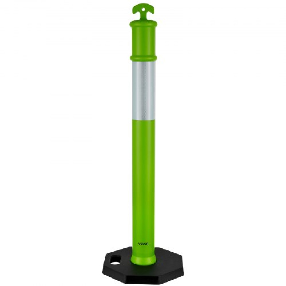 VEVOR 3 Pack Traffic Delineator Posts, 1140 mm Traffic Safety Cones with σταθμισμένη βάση και ανακλαστικές λωρίδες, Heavy Duty Delineator posts για εργοτάξιο, Χώρος στάθμευσης, Crowd Control, Πράσινο
