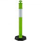 VEVOR 3 Pack Traffic Delineator Posts, 1140 mm Traffic Safety Cones with σταθμισμένη βάση και ανακλαστικές λωρίδες, Heavy Duty Delineator posts για εργοτάξιο, Χώρος στάθμευσης, Crowd Control, Πράσινο