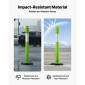 VEVOR 3 Pack Traffic Delineator Posts, 1140 mm Traffic Safety Cones with σταθμισμένη βάση και ανακλαστικές λωρίδες, Heavy Duty Delineator posts για εργοτάξιο, Χώρος στάθμευσης, Crowd Control, Πράσινο